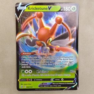 Kricketune V 006/163 Pokémon Scudo Spada Stili di Battaglia Ultra Rara quasi nuova - Foto 1 di 2