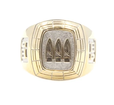 RARE! 10KT Yellow Gold Two Tone General Motors Buick Sales Signet Ring 20.7g - Image 1 of 4