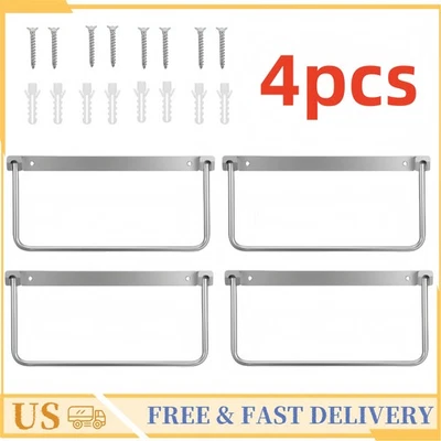 Складная стойка для обуви автофургонов 4 шт. стеллаж для слива алюминиевый сплав настенный стеллаж серебристый - Изображение 1 из 4