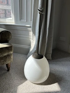 Vintage Art Deco Opaline milk glass chapel / church Pendant Ceiling Light - Picture 1 of 4