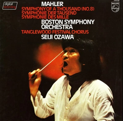 MAHLER Symphony 8 OZAWA Boston SO Philips 6769069 2LP Box DIGITAL 1980 Recording - Image 1 of 3