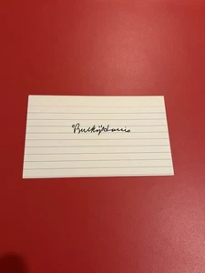 Washington Senator Baseball Hof “Buckey” Harris Autographed 3x5 Index - Picture 1 of 3