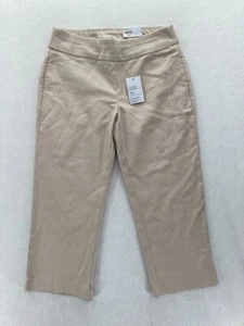 Croft & Barrow The Effortless Stretch Capri Women's 6 Beige Stretch Pull On NWT - Picture 1 of 14