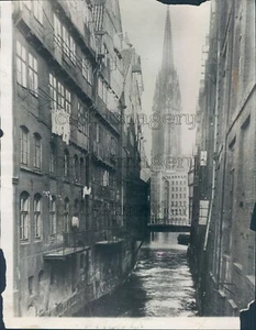 1931 Pressefoto Kanal in Hamburg Deutschland 1930er Jahre - Bild 1 von 2