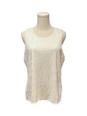 Blusa sin mangas plateada E3 by Etcetera para mujer talla 12 Foto 1 de 4