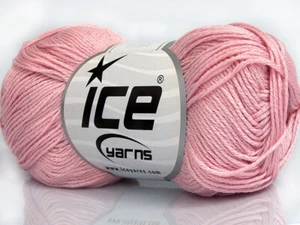 6-Skein Lot Cecilia Cotton Yarn fine summer 6x50g/169m Baby Pink - Picture 1 of 4