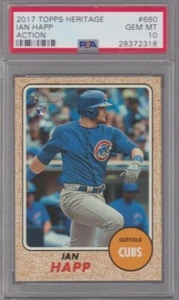 2017 Topps Heritage Action Ian Happ RC #660 PSA 10 Gem Mint CUBS - Picture 1 of 1
