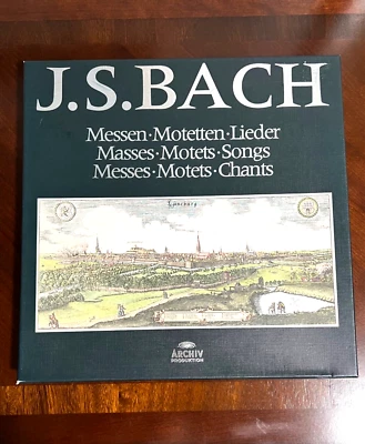 J. S. Bach Vol 2 MESSEN MOTETTEN LIEDER  Archiv 2722017 8 LP Messes Songs Chants - Image 1 of 3