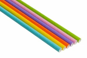 Neon Coloured Paper Straws 250 - Biodegradable & Recyclable Drinking Straws - Picture 1 of 1