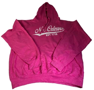 New Orleans Pink Hoodie ESY Surf Co Size Large USA Pre Loved Hoody - Picture 1 of 9