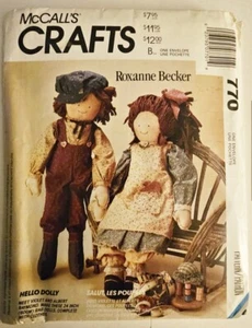 McCall's Craft Sewing Pattern 770 Uncut 24" Boy & Girl Rag Dolls Clothing 1992 - Picture 1 of 2