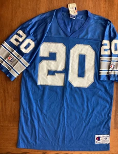 Champion Detroit Lions Barry Sanders Blue w/ White Trim Jersey size 44 NWT - Picture 1 of 13