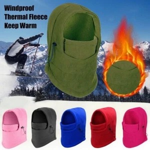 Winter Thermal Fleece Balaclava Scarf Ski Face Mask Neck Warmer Snood Hood Hat. - Picture 1 of 24