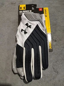 Under Armour UA Fierce III  Football Gloves Grabtack Sticky Size LARGE  New - Picture 1 of 10