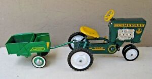 Vintage 1960's Murray Trac Diesel 2 Ton Pedal Tractor & Trailer Awesome #MT180