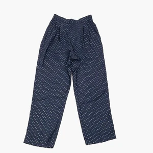 Vintage Liz Claiborne Damen Hose Slack 8 blau Plissee hoher Bund elastischer Bund LESEN - Bild 1 von 14