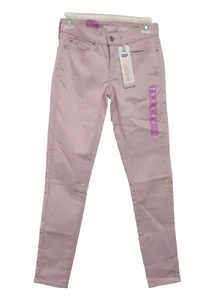 Denizen Levi's Juniors Girls Pink Low Rise Jegging Stretch Denim Jeans Sz 5 W27 - Picture 1 of 9