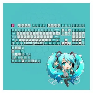 Hatsune Miku Keycap PBT eje cruzado de sublimación de calor de cinco lados - Imagen 1 de 6