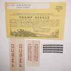 Champ Decals HO Scale: Frisco Hood Diesel