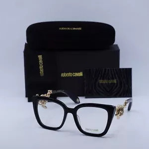 Gafas Roberto Cavalli VRC051M 0700 negras/doradas 52 mm nuevas auténticas - Imagen 1 de 6
