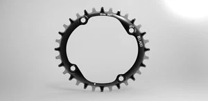 Bionicon B-Labs 32T ovales Kettenblatt BCD-104 eloxiert schwarz - Bild 1 von 3