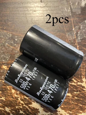 2pcs Rubycon VXG 500V470uf imported electrolytic capacitor 470uf/500V 35x60mm - Bild 1 von 2