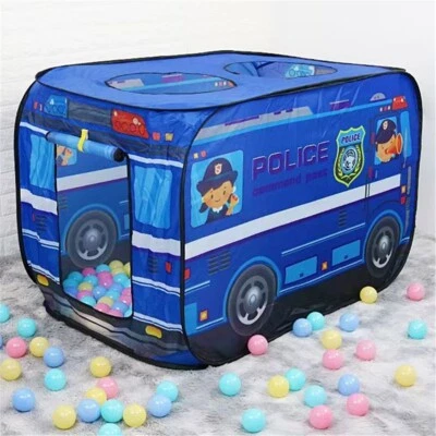 Child Kids Play Tent House Pretend Play Up Police Car Beach Party Playroom Toys - Image 1 of 4