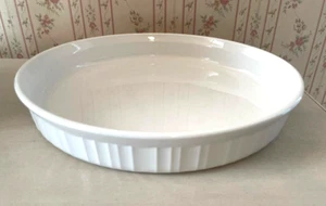 CorningWare French White 10 Inch Tart/Quiche Baking Dish, Cookie Baker Plate - Picture 1 of 6