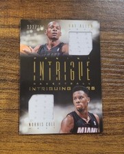 2013 Panini Intrigue Intriguing Pairs Jerseys /199 Norris Cole Ray Allen #51 HOF