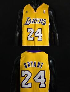 adidas Los Angeles LAKERS Kobe BRYANT 24 Jersey NBA Shirt yellow 2012 SIZE M