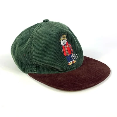 VTG 90s Stussy Corduroy Rat Boombox Hat Cap Green Hip Hop Rap Skate OS - Image 1 of 4