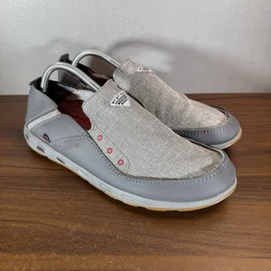 Columbia PFG Shoes Mens 11 Gray Slip On Fishing Boating Techlite Omni-Shield - Picture 1 of 10