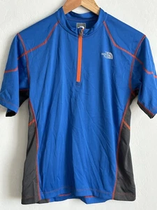 The North Face Shirt Boys Blue 12-14 Large Short Sleeve Vapor Wick Base Layer - Picture 1 of 9