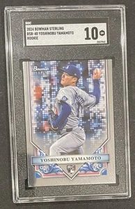 2024 Bowman Sterling #BSR-40 Yoshinobu Yamamoto RC Rookie Graded SGC 10 Gem Mint - Bild 1 von 3