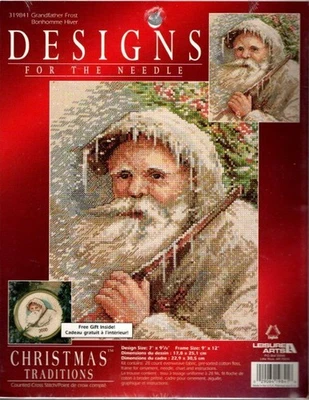 KIT PUNTO DE CRUZ NUEVO DISEÑOS PARA AGUJA NAVIDAD ABUELO ESCARCHA Foto 1 de 2