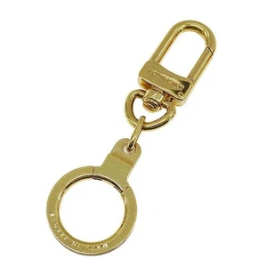 LOUIS VUITTON Bag Charm Key Ring Silver Color Metal Material Brand Logo Unisex - Picture 1 of 7