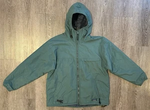Vintage LL Bean Jacket Mens Medium Green Thinsulate 3M Zip Hooded USA - Picture 1 of 7