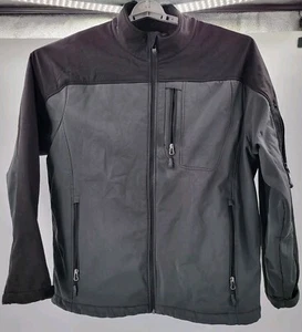 Free Country Jacket Coat Softshell Full Zip Men’s Size L Large Black - Picture 1 of 6