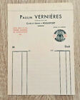 Ancienne Facture vierge de 1930 Paulin Vernieres caves et usines a Roquefort