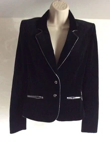 Women’s Azzaro black velvet blazer size 38 - Picture 1 of 6