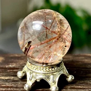 7G Natural Black Hair Crystal+Phantom Crystal Ball Healing - Picture 1 of 23