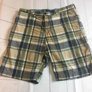 Pantalones cortos informales de verano a cuadros TOMMY HILFIGER para hombre talla 33 azul marino/bronceado/verde - Imagen 1 de 5