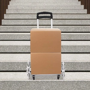 Stair Climbing Trolley 6 Wheels Aluminium Folding Hand Cart Climber Steps 70kg - Picture 1 of 15