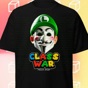 Luigi Class War T-Shirt / Nintendo Parodie / Lustig / Neuheit / Videospiele - Bild 1 von 12