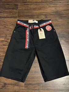 Levi’s 511 Slim Shorts Kids Size 12 Black Come With Belt New With Tags - Picture 1 of 5