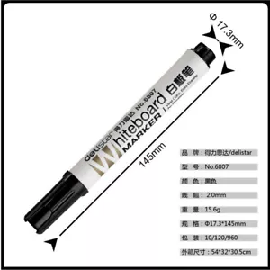 1pc Delistar Whiteboard Marker Pen White Board Marker Pen 2mm Thin Tip No.6807 - Picture 1 of 8