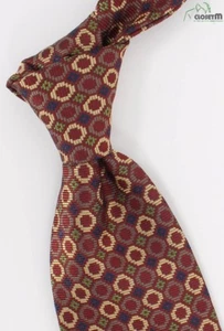 Corbata de seda tejida multicolor diseño geométrico Paul Stuart 3,75" de ancho - Imagen 1 de 3
