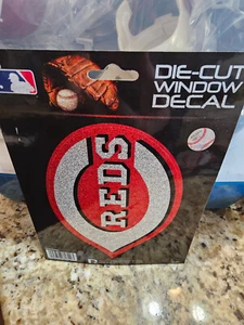 CINCINNATI REDS Decal 5x5 Die Cut Bling - Picture 1 of 2