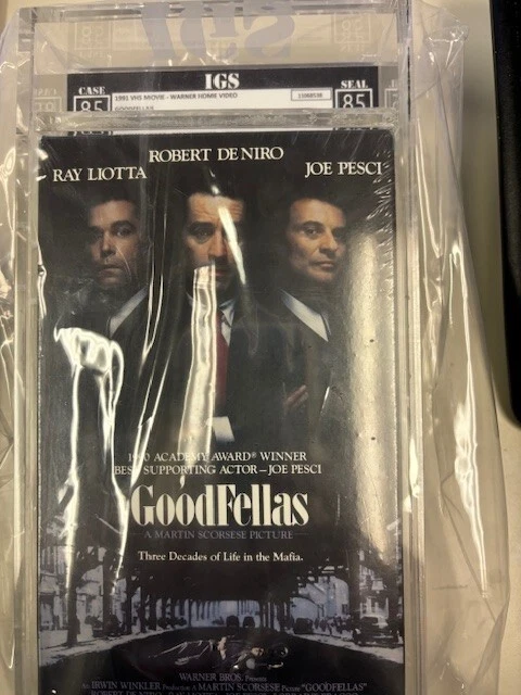 1991 "GoodFellas" VHS, IGS Graded 8.5, Watermark/Seal 8.5 MINT -- RARE Foto 1 de 4