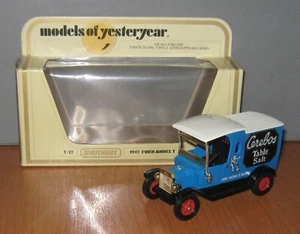 Matchbox Yesteryear Y12 Model T Ford Van Cerebos Salt Red Wheels Issue 8 - Picture 1 of 8
